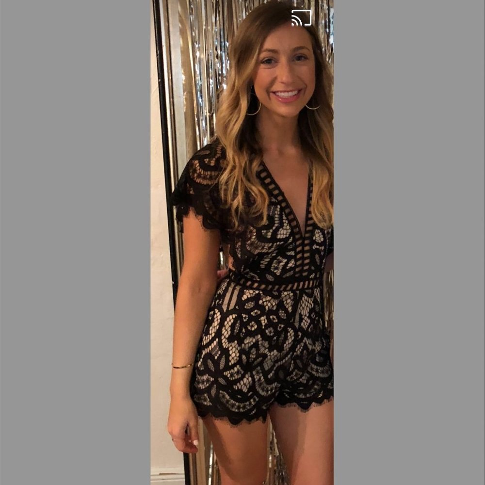 Black Lace Romper